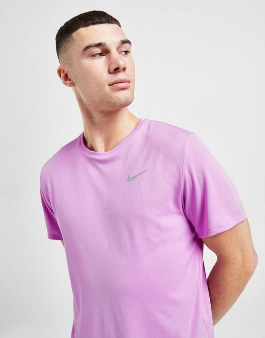 Nike Running Miler Top T-Shirt Gym Running UV DriFit Shirt LARGE DV9315-532
