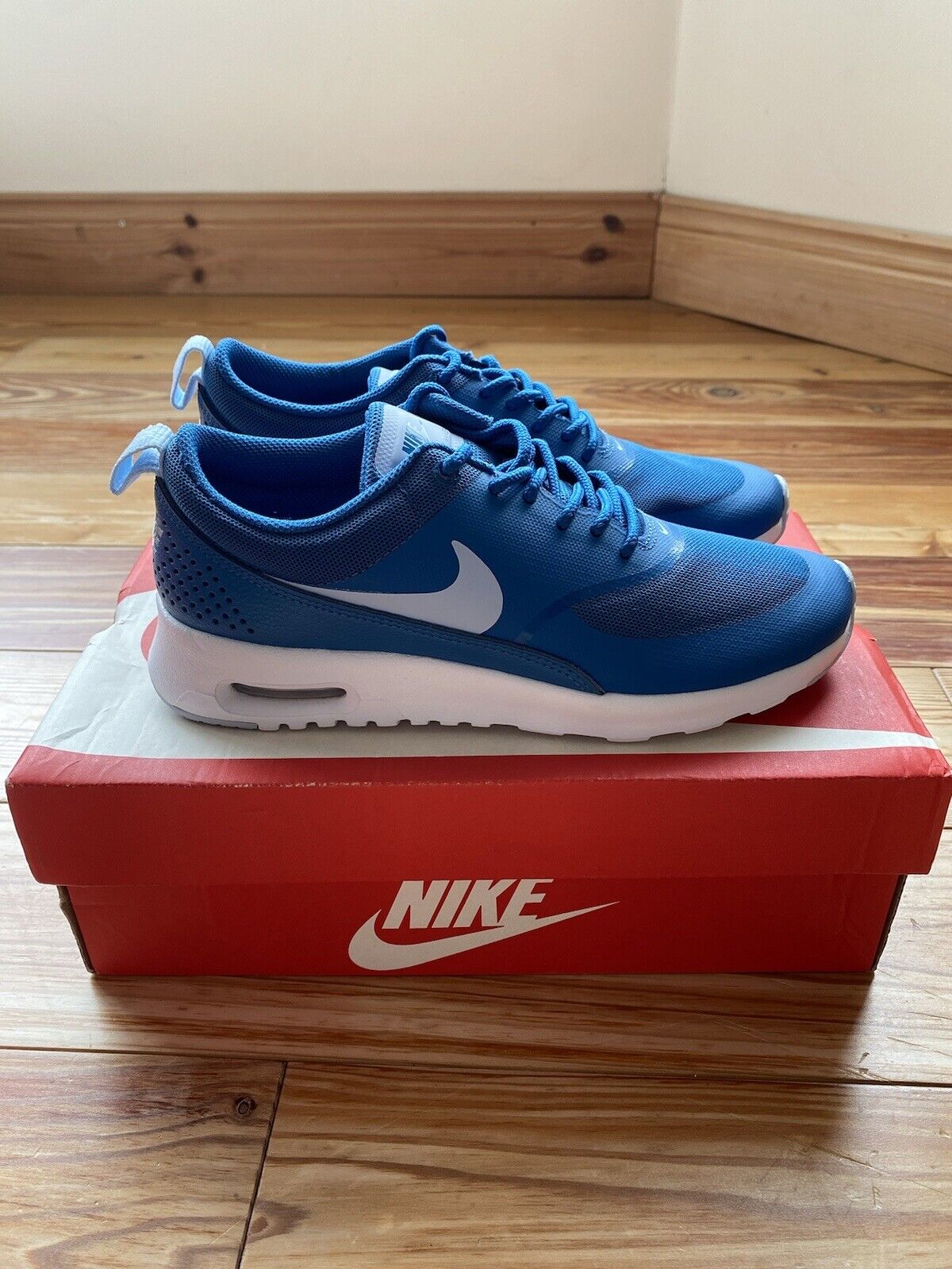 NIKE AIR MAX THEA Womens Trainers Blue White UK3.5 US6 EU36.5 599409410 2015 NEW