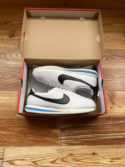 Nike Cortez Mens Shoes White Black Blue Sail UK9 US10 EU44 DM4044-100 NEW