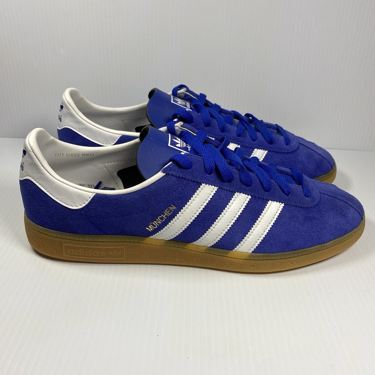 Adidas Munchen City Trainers Blue Gum Size UK11.5 US12 EU46 2/3 FV1190 NEW