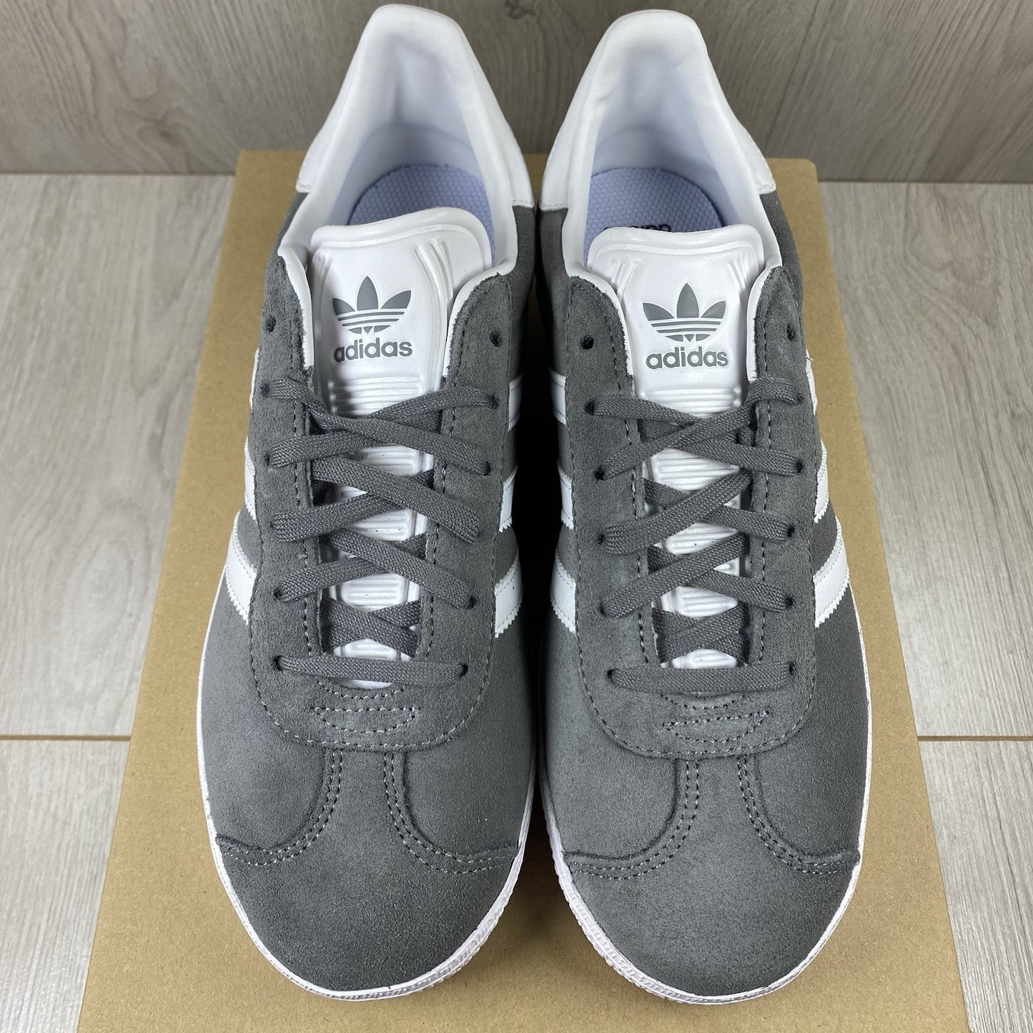 Adidas Gazelle Trainers Shoes Grey White Size UK6.5 US7 EU40 FW0716