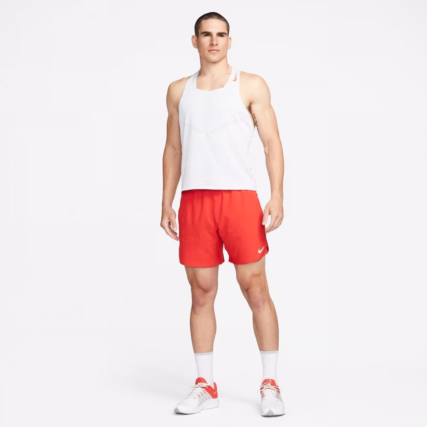 Nike Stride Dri-FIT 7” Inch Brief-Lined Running Shorts Red Size Small DM4761-657