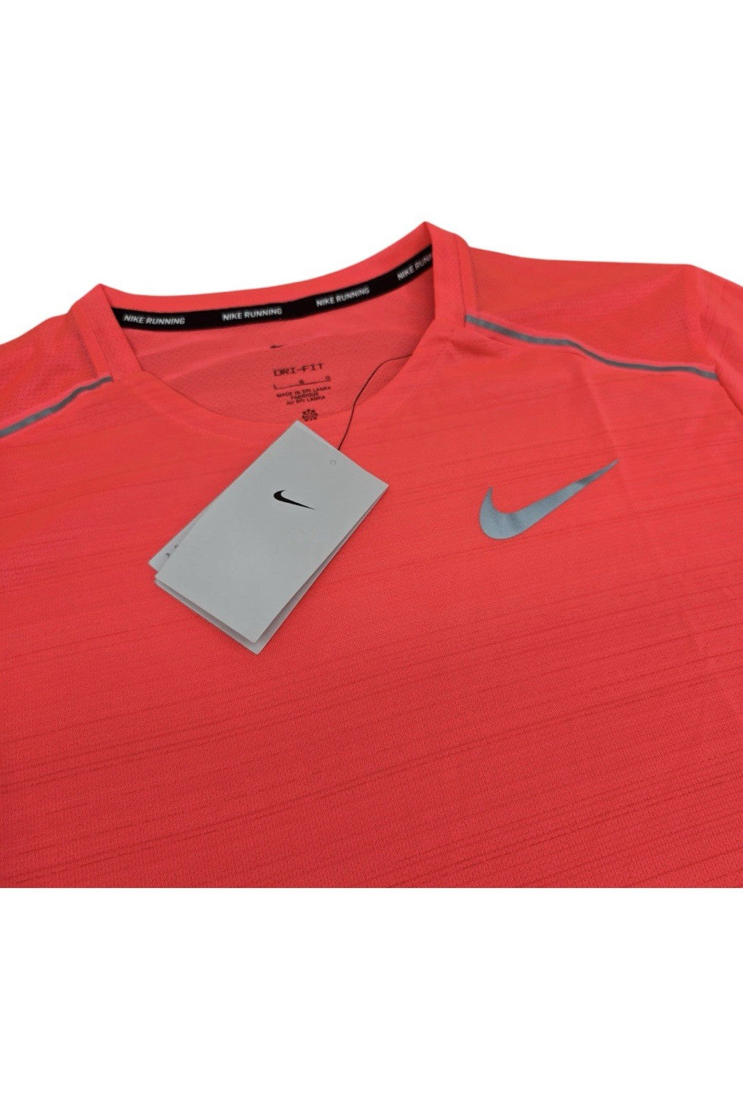 Nike Dri-Fit Miler T-shirt Hot Punch Size Large L FZ4782-674