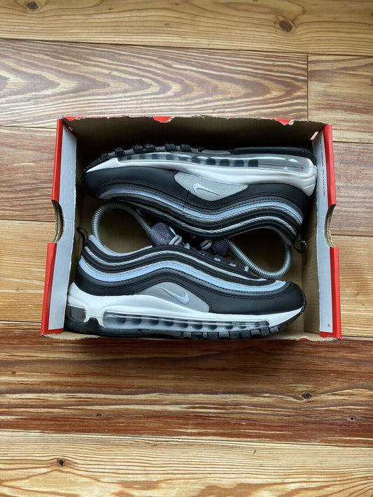 Nike Air Max 97 Black Iron Unisex Kids Trainers UK4 US4.5 EU36.5 921522-033 NEW