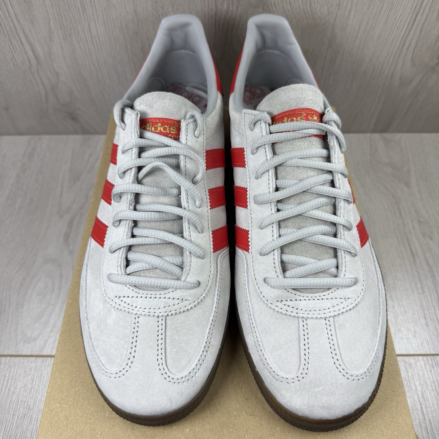 Adidas Originals Spezial Trainers Grey Red Size UK10 US10.5 EU44 2/3 EF5747
