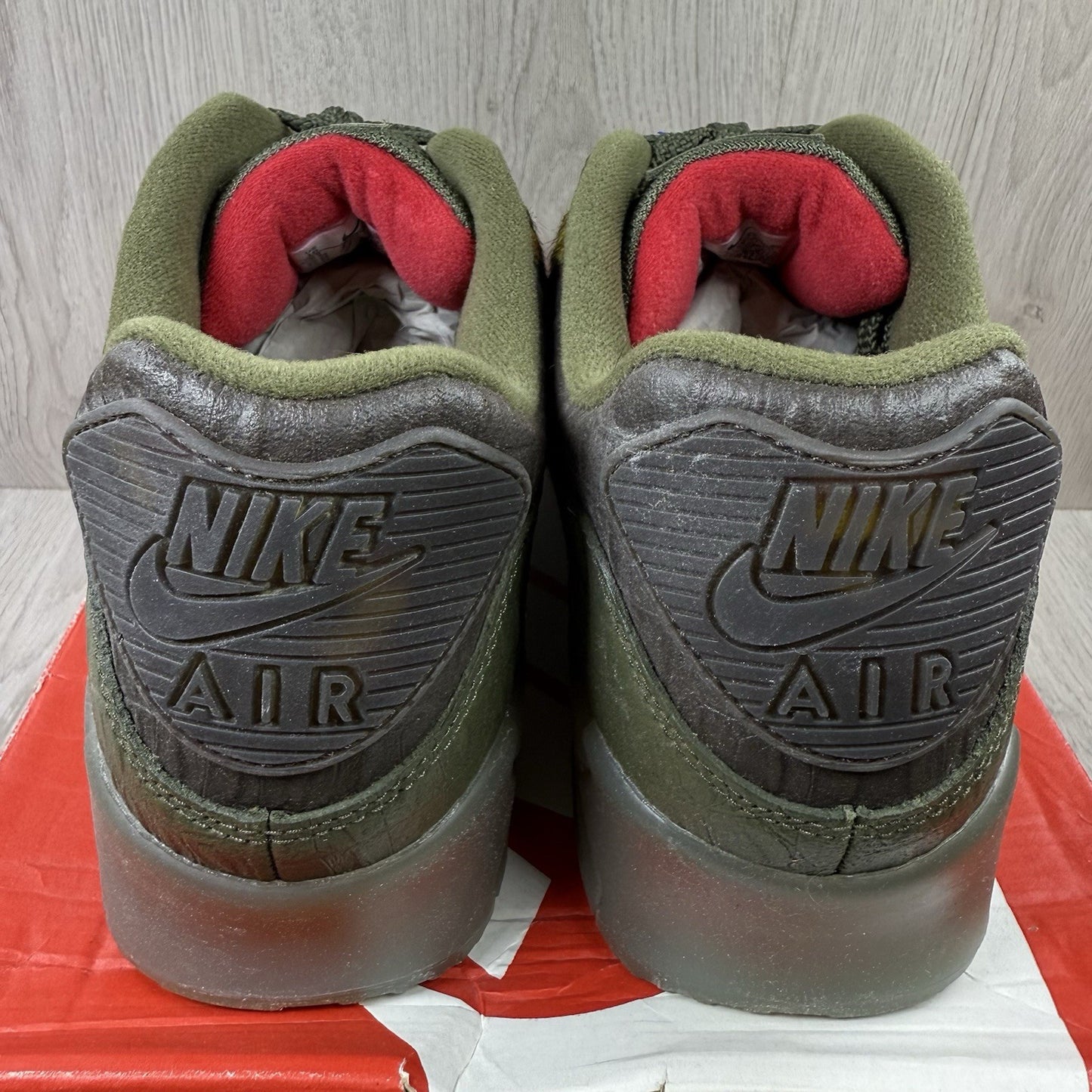 Nike Air Max 90 Trainers Camo Croc Cargo Khaki Size UK9 US10 EU44 CU0675-300