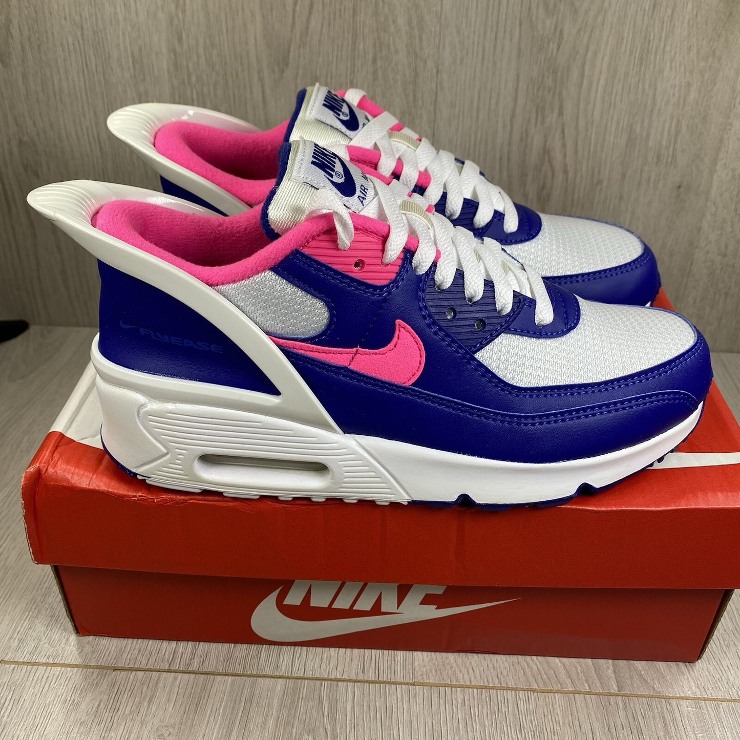 Nike Air Max 90 Flyease Trainers Blue Size UK4.5 US5 EU37.5 CV0526-101 NEW