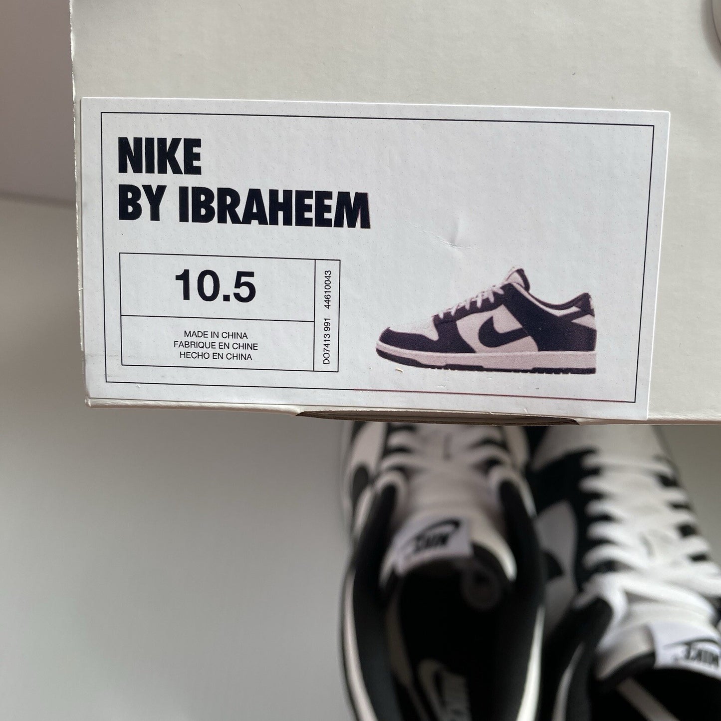 Nike Dunk Low ID Trainers Shoes Panda Size UK10.5 US11.5 EU45.5 D07413-991 NEW
