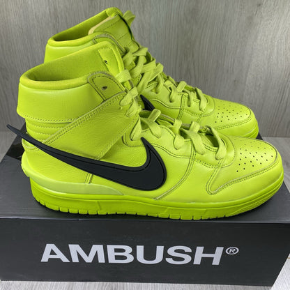 Nike Dunk High Ambush Trainers Flash Lime Green UK7.5 US8.5 EU42 CU7544-300