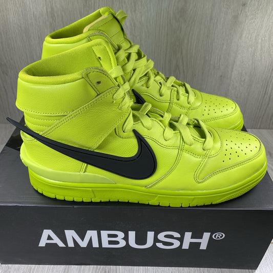 Nike Dunk High Ambush Trainers Flash Lime Green UK7.5 US8.5 EU42 CU7544-300