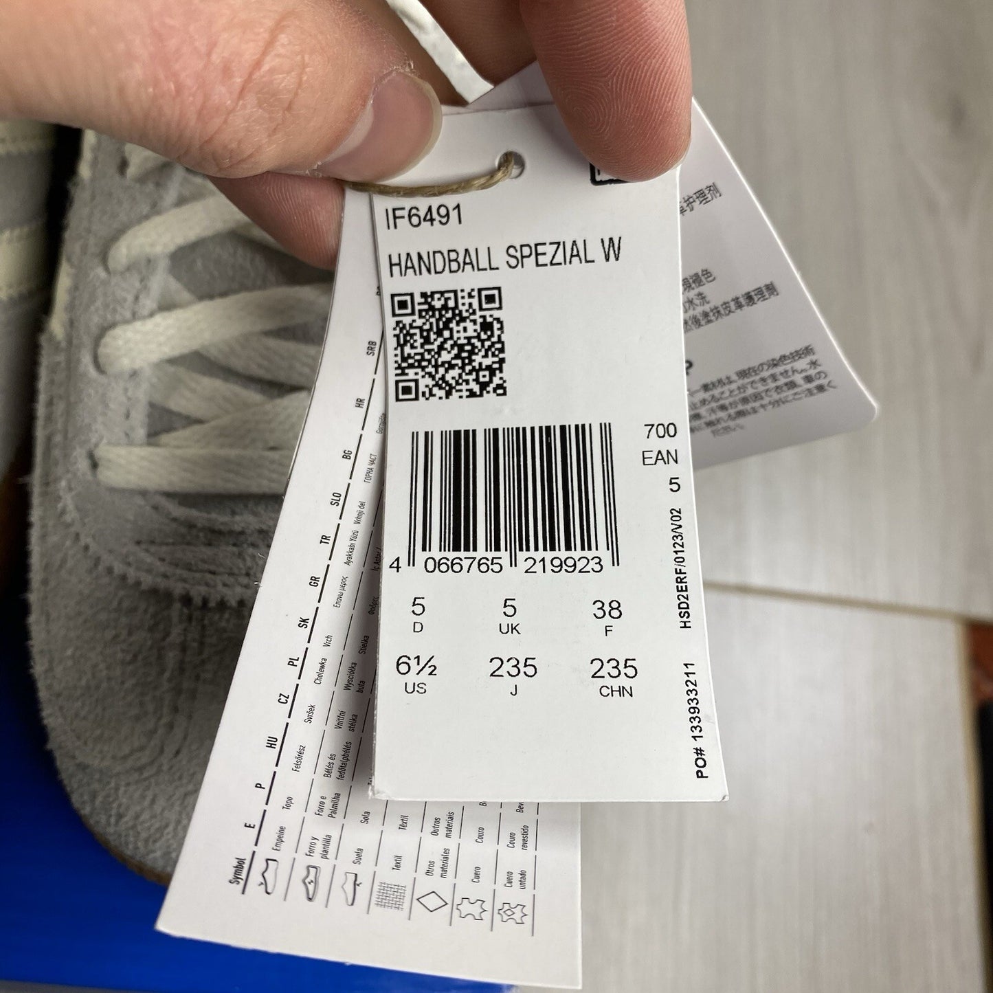 Adidas Handball Spezial Trainers Wonder Silver Size UK5 US6.5 EU38 IF6491