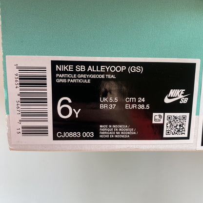 Nike SB Alleyoop Unisex Kids Trainers White Teal UK5.5 US6 EU38.5 CJ0883003 NEW