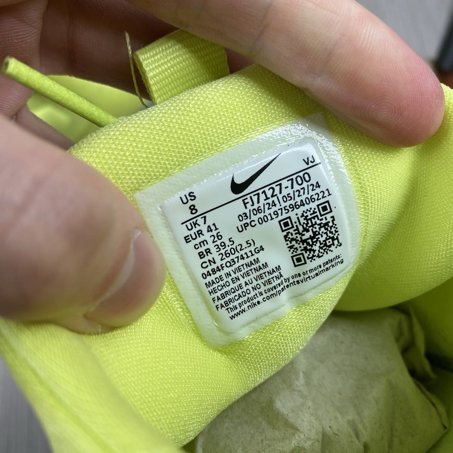 Nike Free Metcon 6 Trainers Light Lemon Twist Size UK7 US8 EU41 FJ7127-700 🆕✅