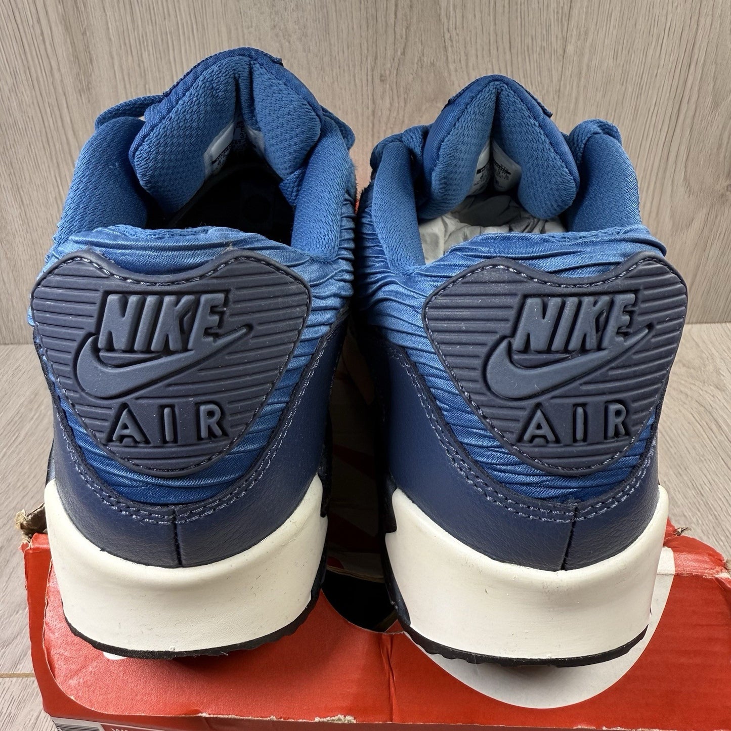 Nike Air Max 90 Trainers LTR Brigade Blue White Size UK4 US6.5 EU37.5 768887-401