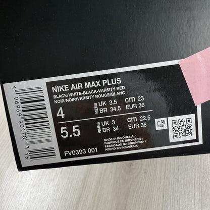 Nike TN Air Max Plus Trainers 25th Anniversary Black Size UK3.5 US4 FV0393-001
