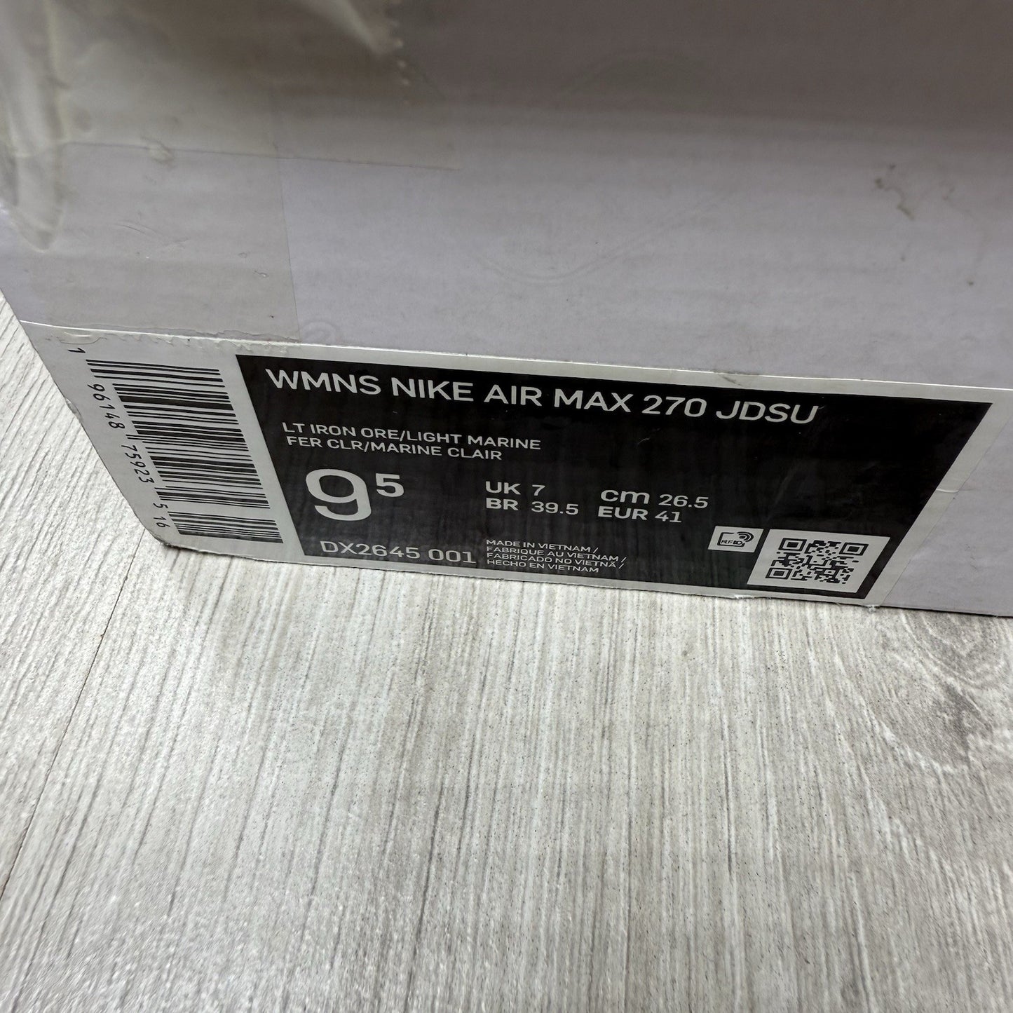 Nike Air Max 270 Essential Trainers Light Iron Ore UK7 US9.5 EU41 DX2645-001