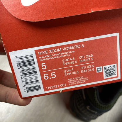 Nike Zoom Vomero 5 Trainers Black Sequoia Size UK4.5 US5 EU37.5 HV2527-001