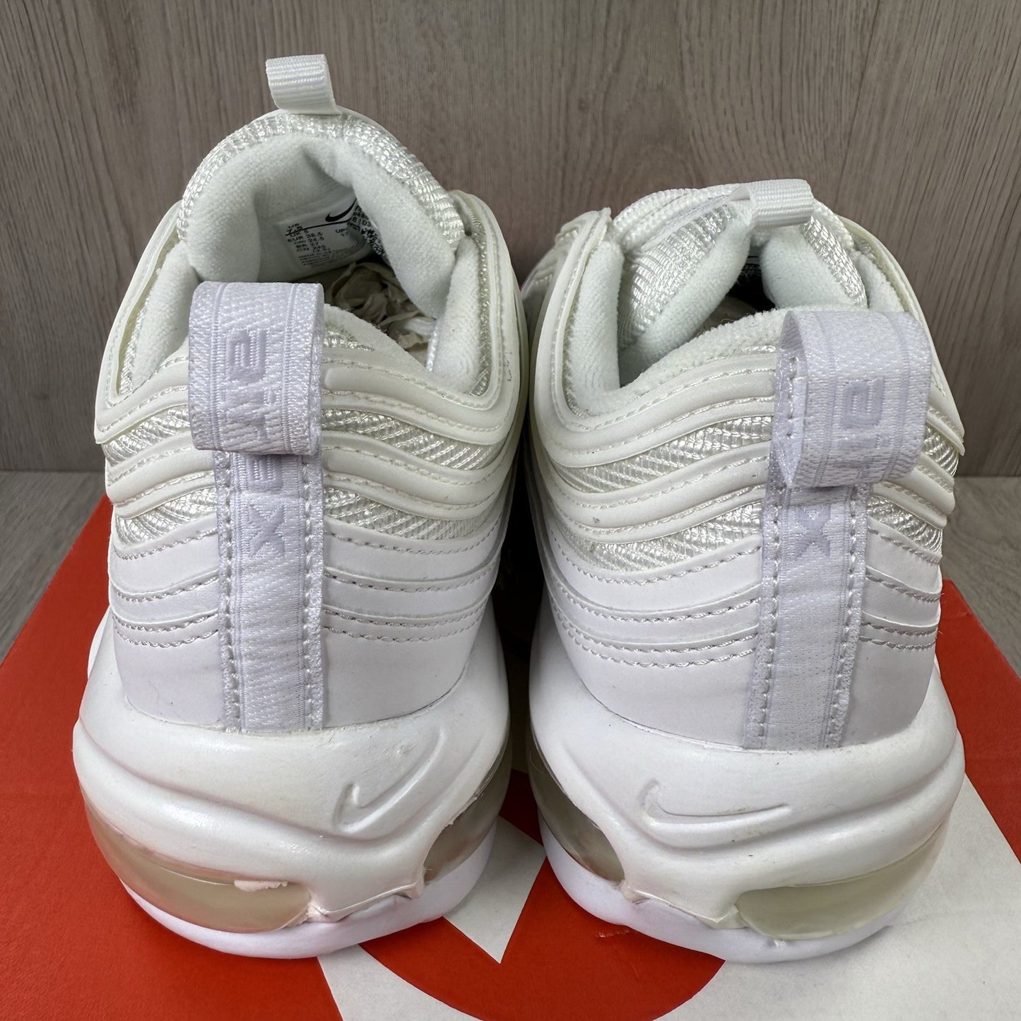 Nike Air Max 97 Trainers White Pure Platinum Size UK5 US7.5 EU38.5 921733-100