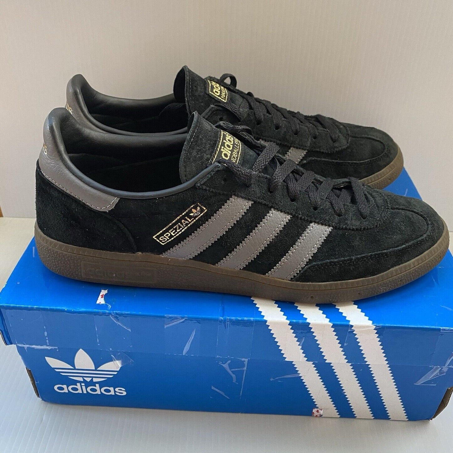 Adidas Handball Spezial Mens Trainers Black Gum UK10.5 US11 EU45 1/3 GY9421 NEW