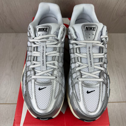 Nike P-6000 White Metallic Silver