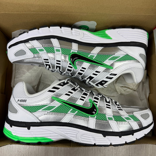 Nike P-6000 Metallic Silver Spring Green