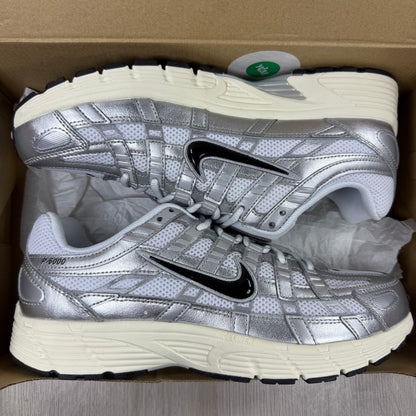 Nike P-6000 White Metallic Silver