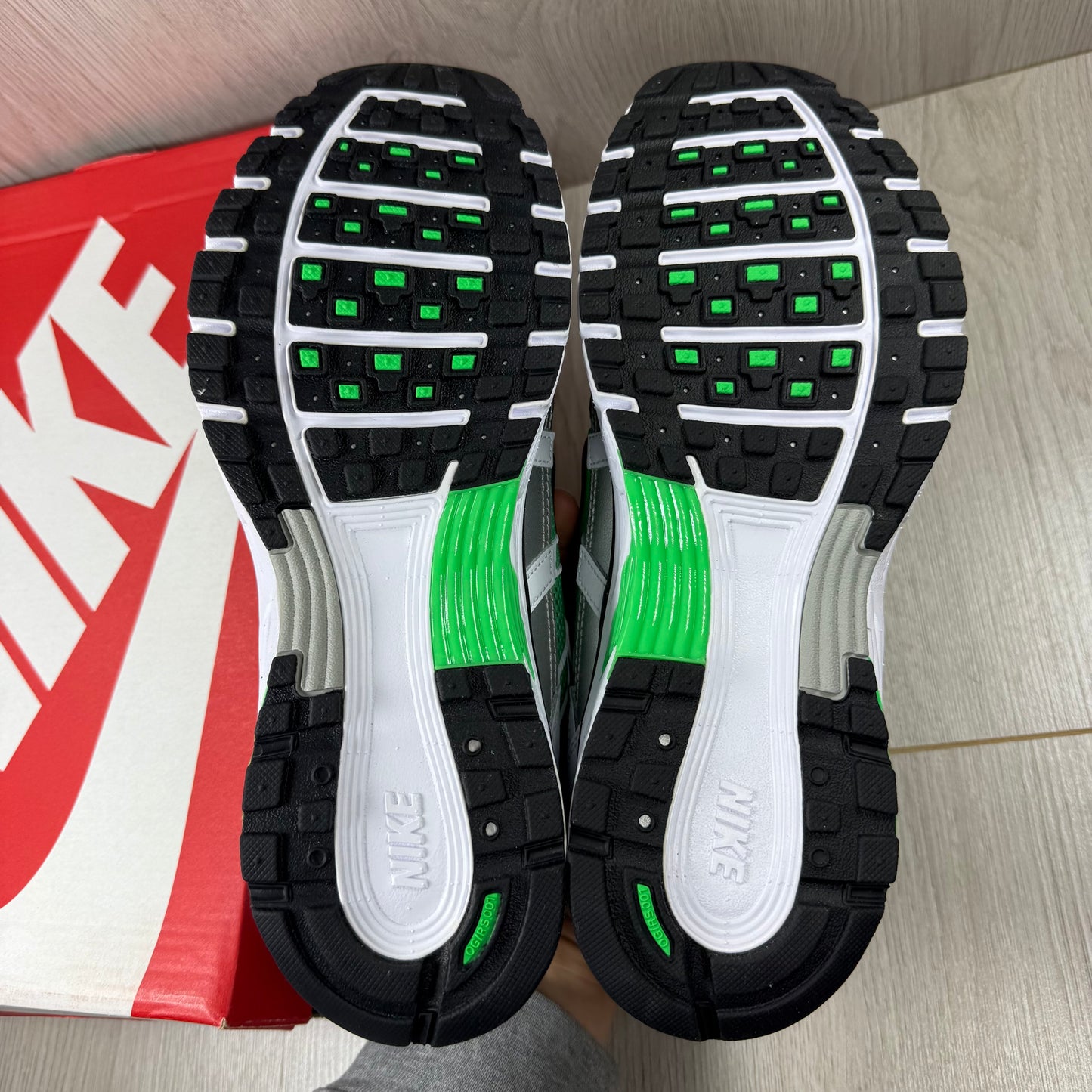 Nike P-6000 Metallic Silver Spring Green