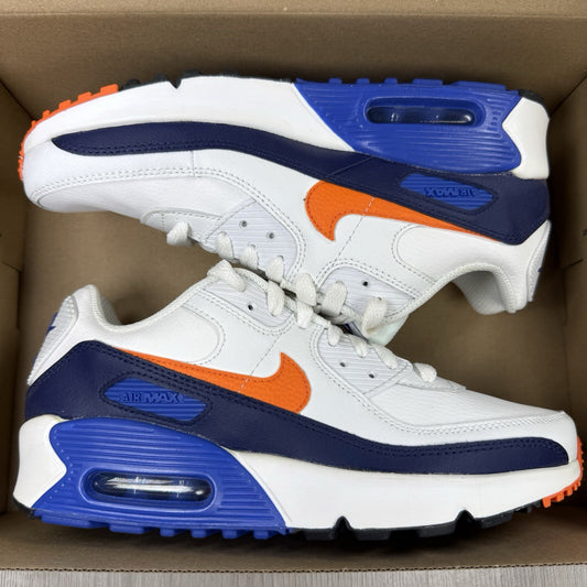 Nike Air Max 90 LTR Trainers White Navy Orange Size UK5 US5.5 EU38 CD6864-120