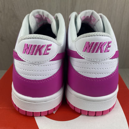 Nike Dunk Low Trainers White Laser Fuchsia Pink Size UK5 US5.5 EU38 FB9109-102