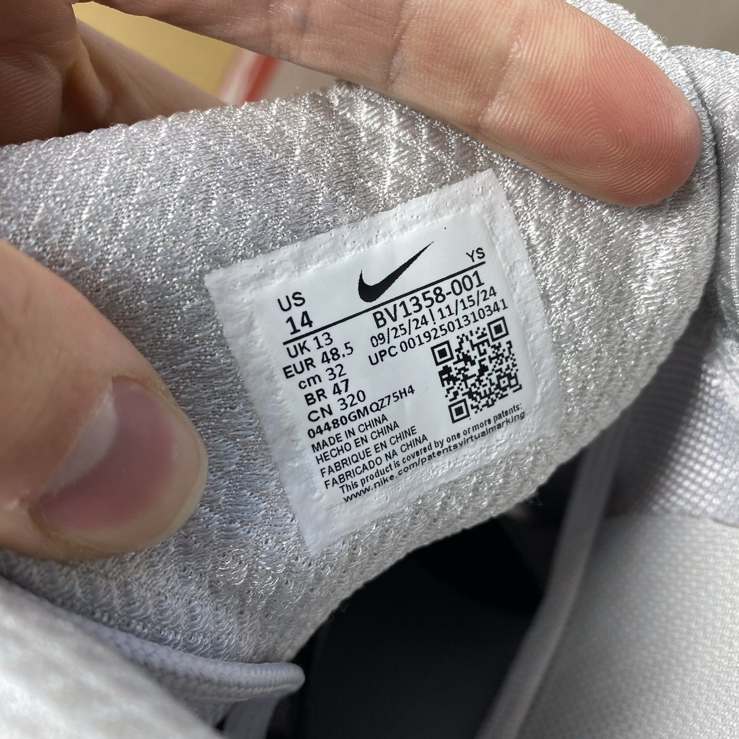 Nike Zoom Vomero 5 SP Trainers Vast Grey Size UK13 US14 EU48.5 BV1358-001