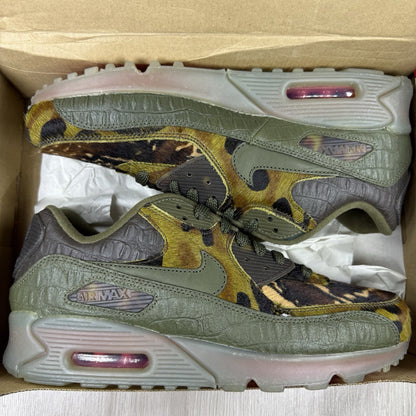 Nike Air Max 90 Trainers Camo Croc Cargo Khaki Size UK9 US10 EU44 CU0675-300