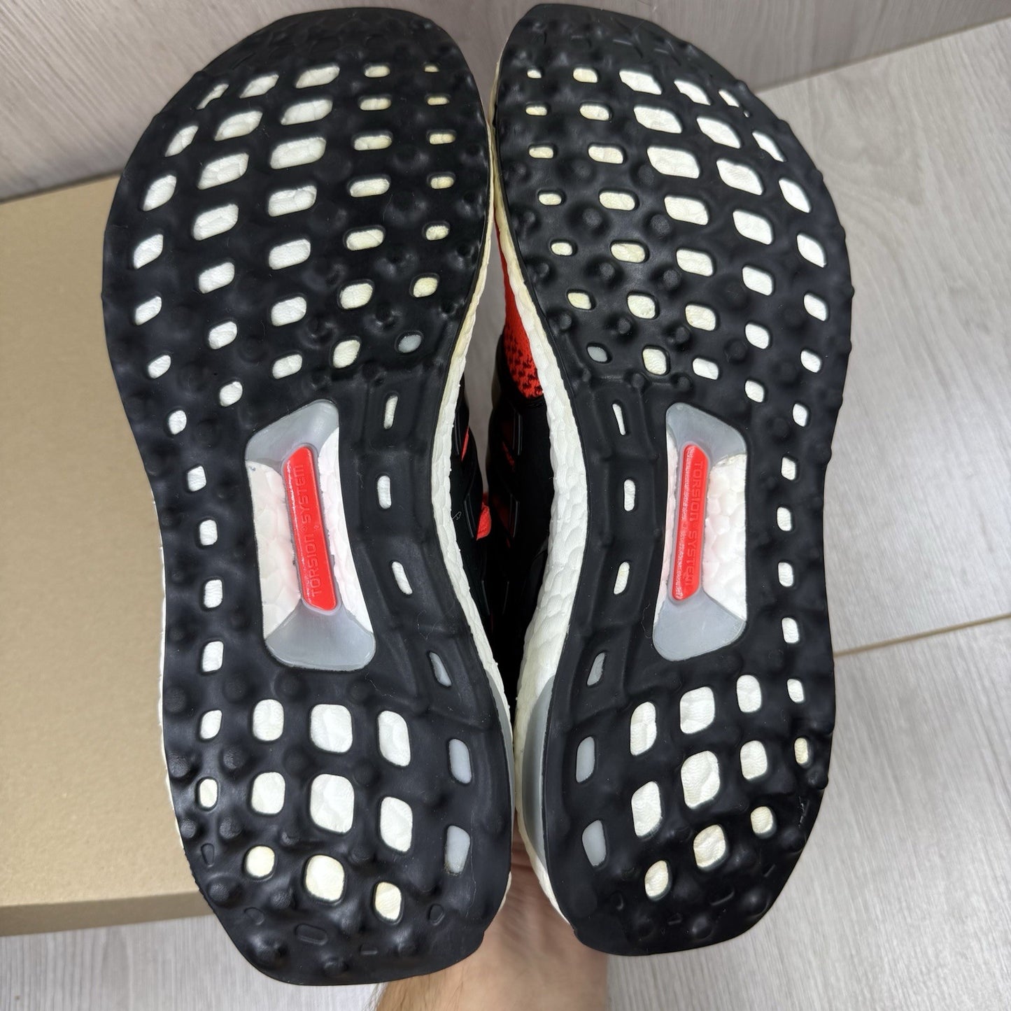 Adidas Ultra Boost 1.0 Trainers Solar Red White Size UK6 US6.5 EU39 1/3 B34050