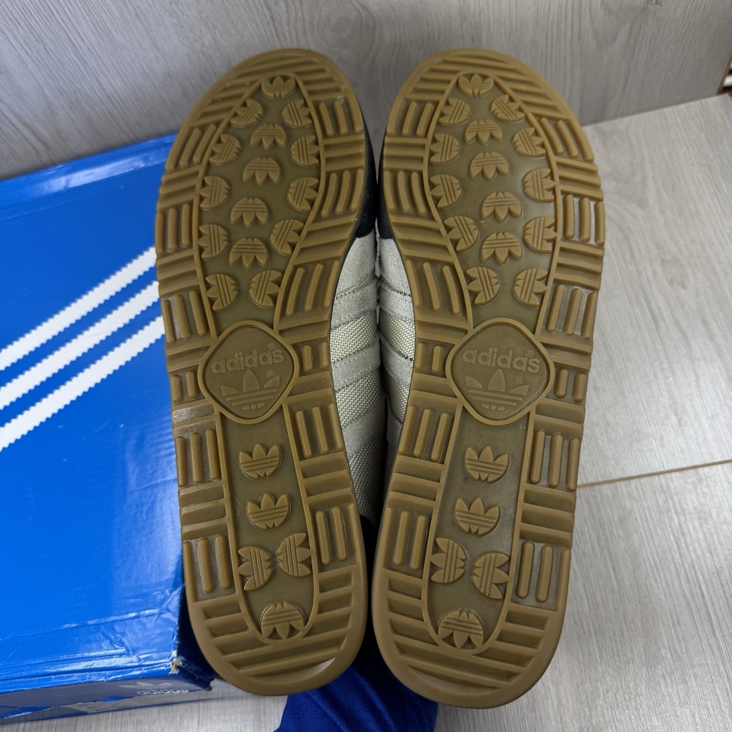 Adidas Jeans Cordura Trainers Aluminium Beige Gum UK13 US13.5 EU48 2/3 GX6952
