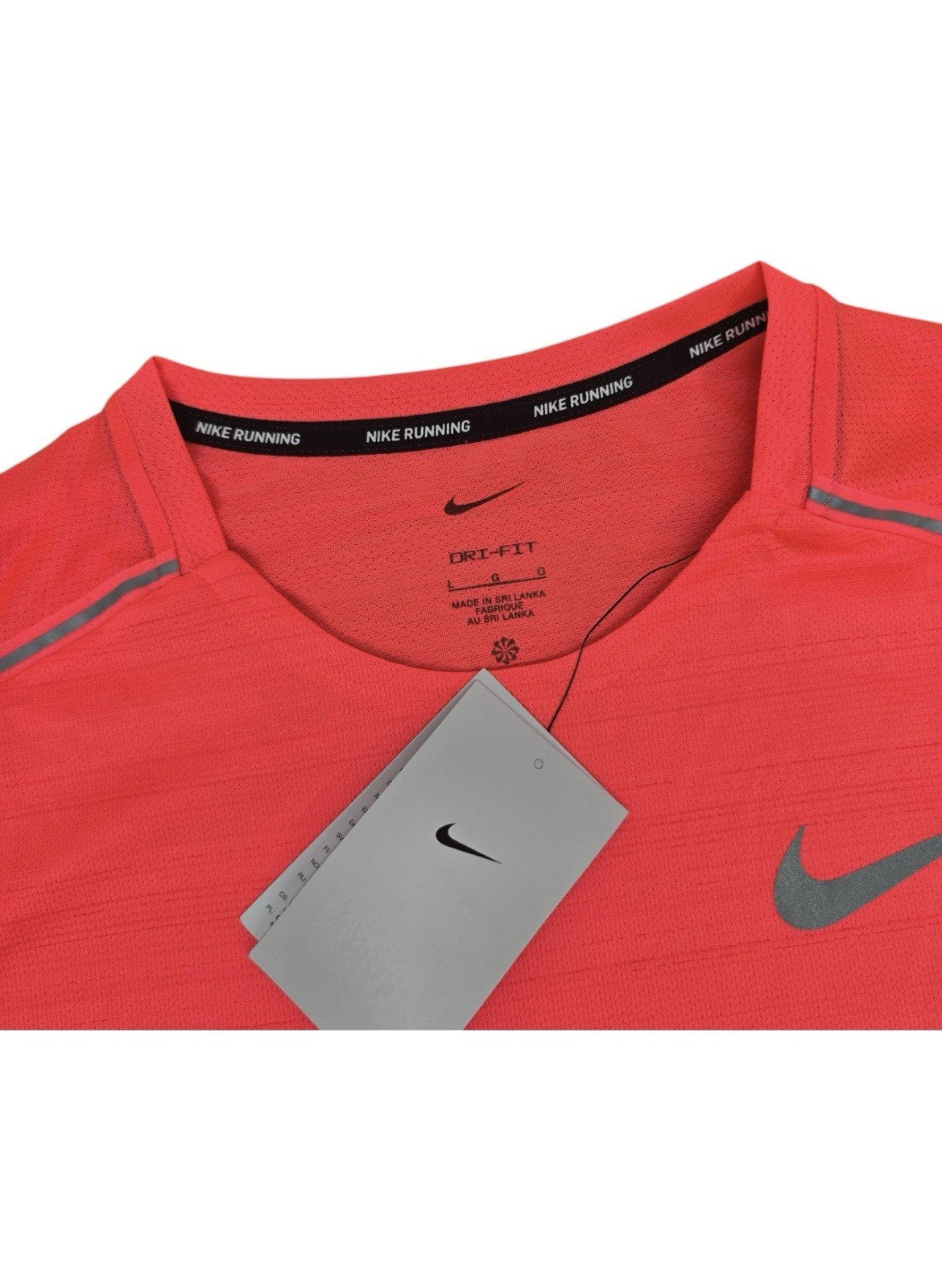 Nike Dri-Fit Miler T-shirt Hot Punch Size Small S FZ4782-674