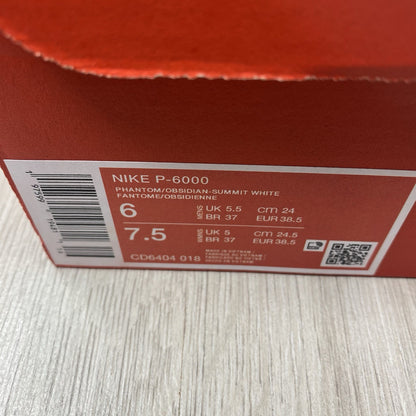 Nike P-6000 Trainers Obsidian Summit White Size UK5.5 US6 EU38.5 CD6404-018