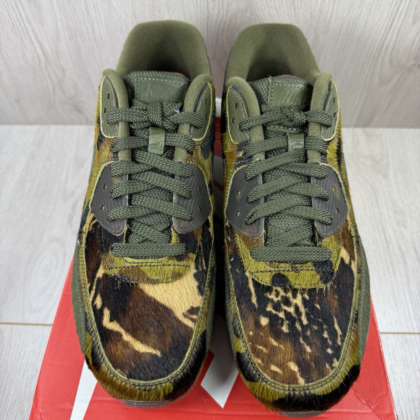 Nike Air Max 90 Trainers Camo Croc Cargo Khaki Size UK9 US10 EU44 CU0675-300