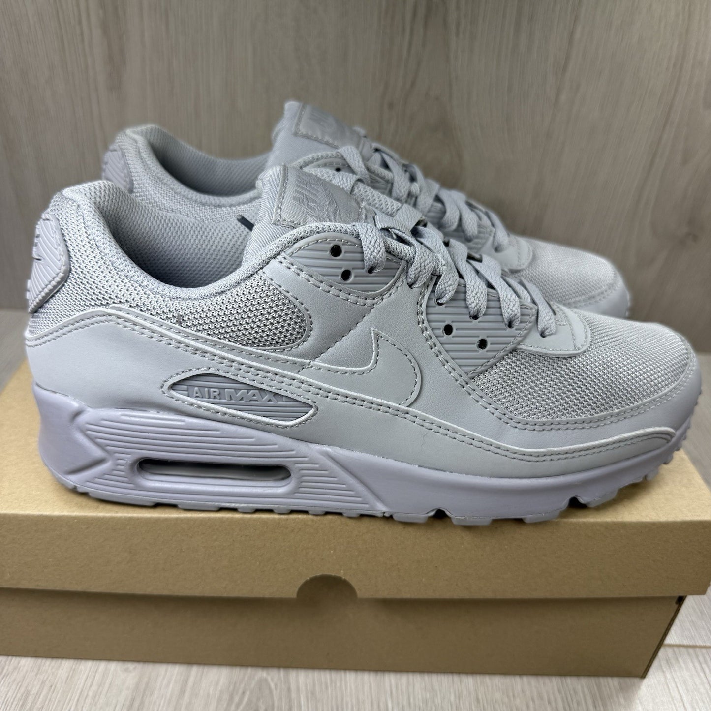 Nike Air Max 90 Trainers Recraft Wolf Grey Size UK7 US8 EU41 CN8490-001