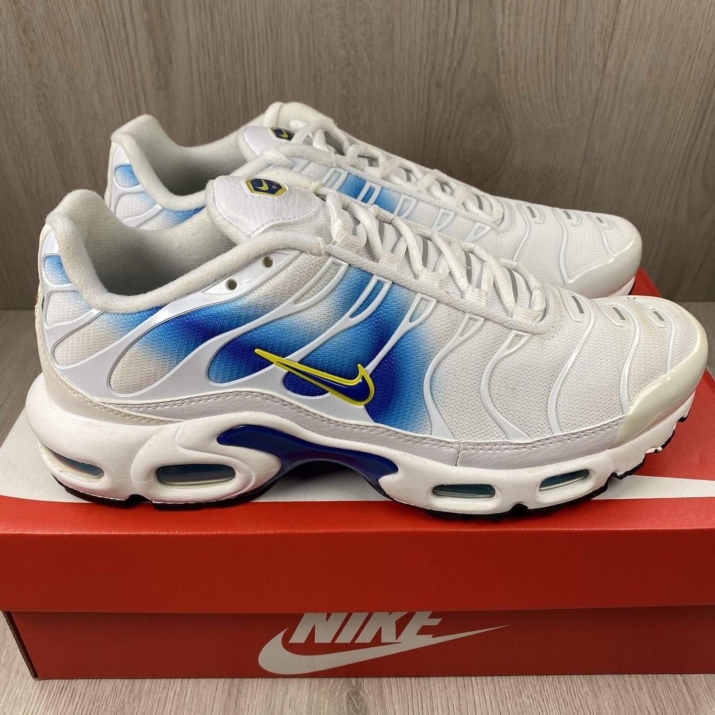 Nike TN Air Max Plus Trainers Spray Paint Blue Size UK7 US8 EU41 DX8962-100