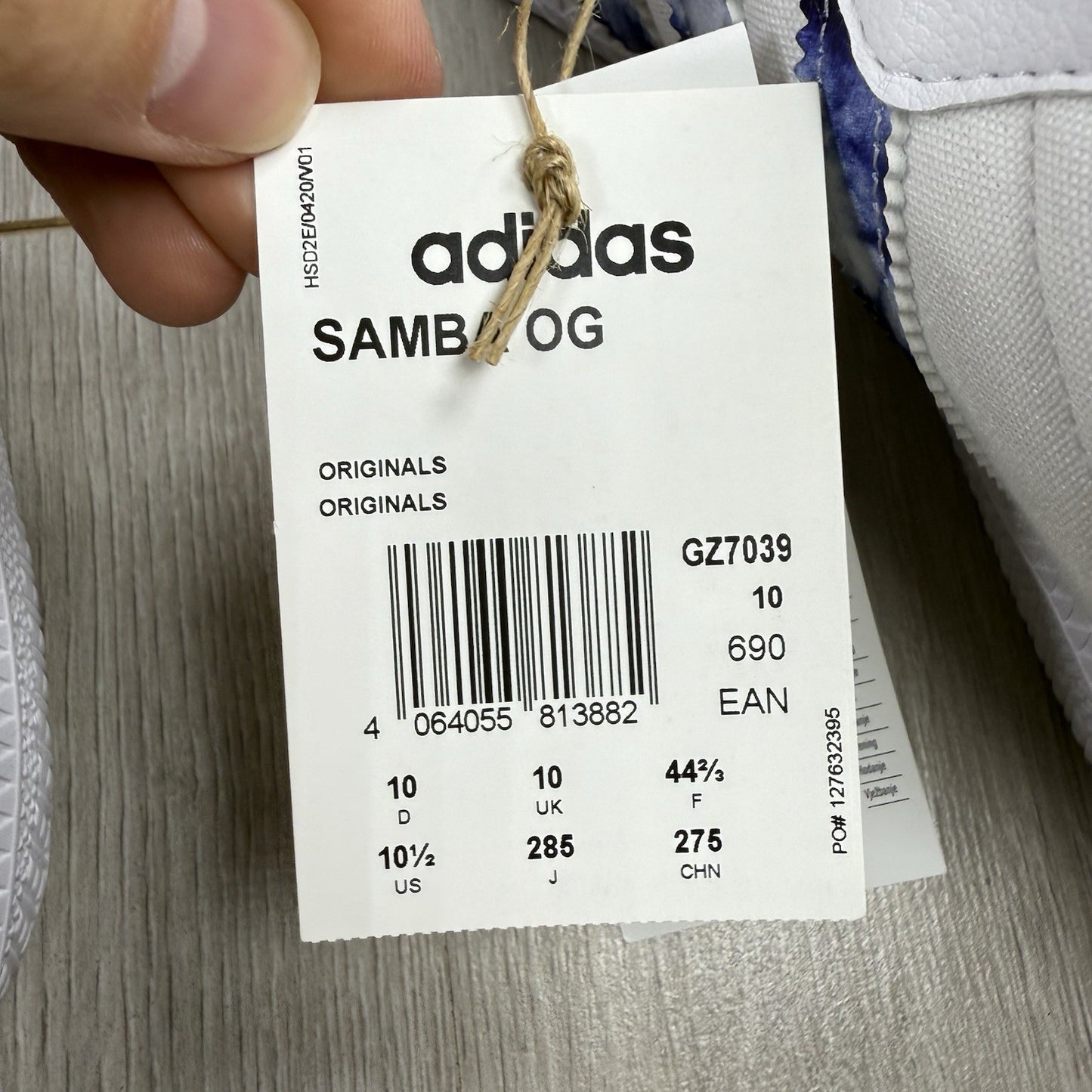 Adidas Samba OG Trainers Tie Dye White Size UK10 US10.5 EU44 2/3 GZ7039
