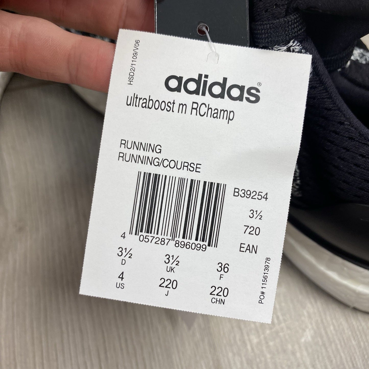 Adidas UltraBoost 1.0 Trainers Reigning Champ Black Size UK3.5 US4 EU36 B39254