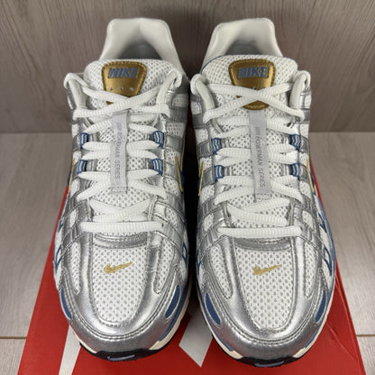 Nike P-6000 Trainers Metallic Silver Aegean Storm Size UK7.5 US8.5 HJ7246-100