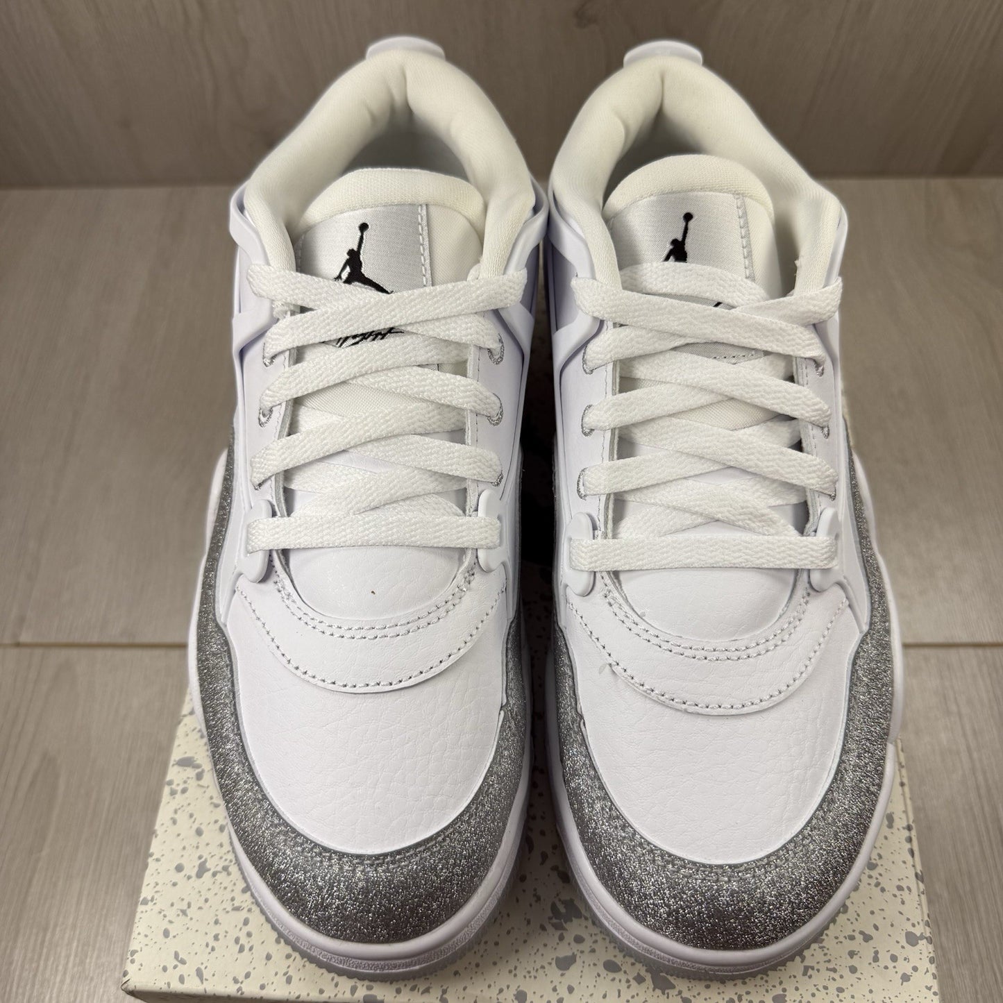 Nike Air Jordan 4 RM Trainers White Metallic Size UK5 US7.5 EU38.5 AQ9129-101