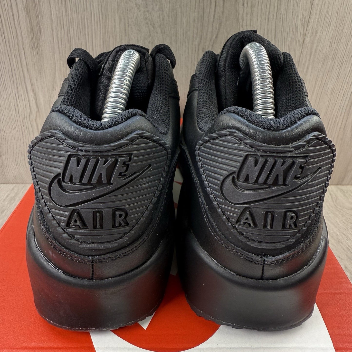 Nike Air Max 90 Trainers Triple Black Size UK3 US3.5 EU35.5 HF6358-001 🆕✅