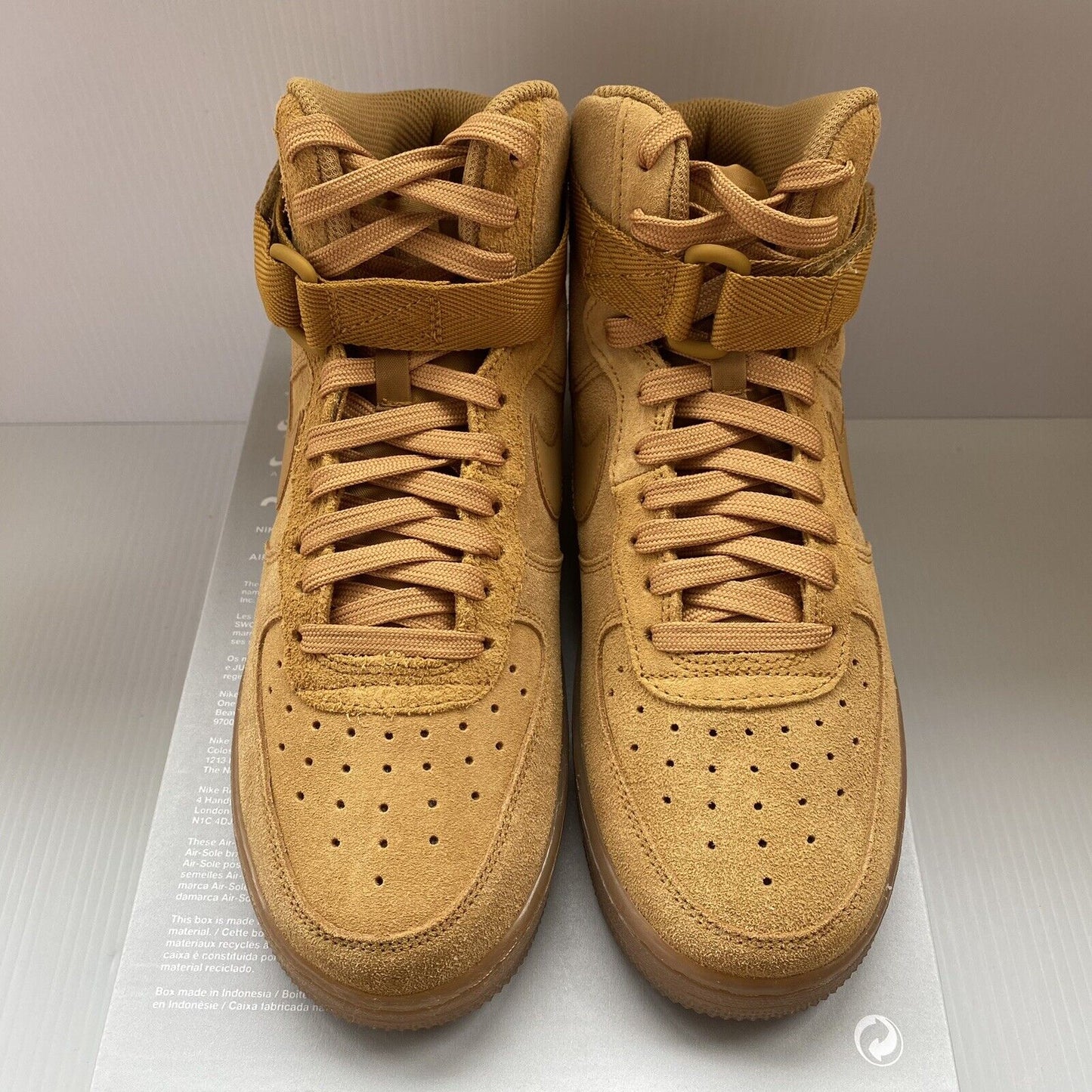 Nike Air Force 1 High Kids Trainers Wheat UK5 US5.5 EU38 CK0262-700 2023 NEW