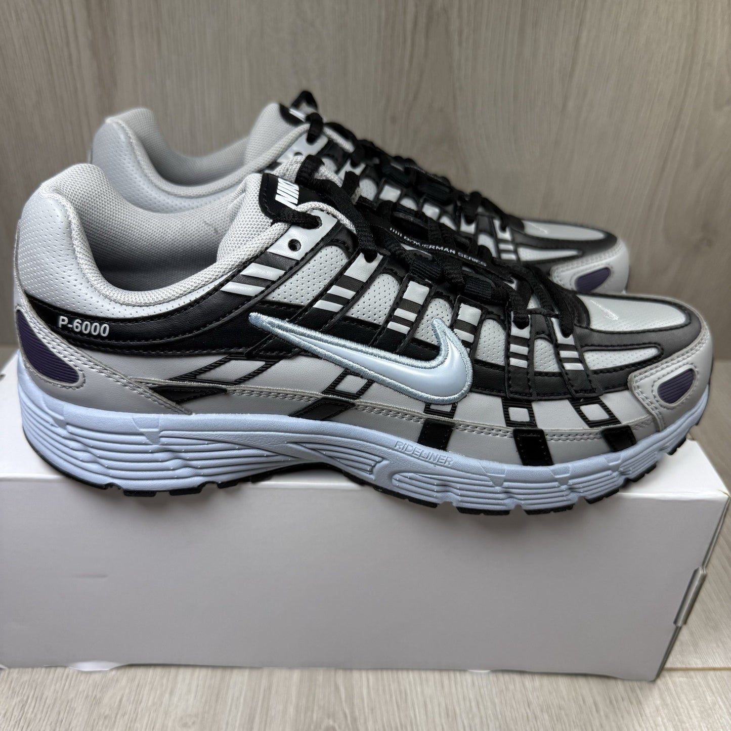 Nike P-6000 Trainers Grey Black Blue Size UK6.5 US7.5 EU40.5 IB4455-900