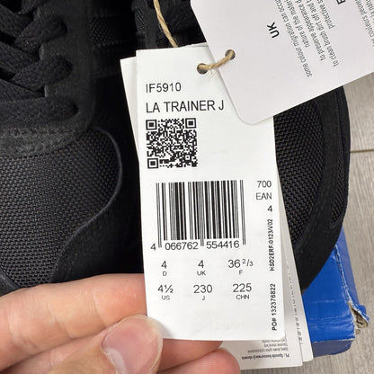 Adidas Originals LA Trainer Trainers Triple Black UK4 US4.5 EU36 2/3 IF5910