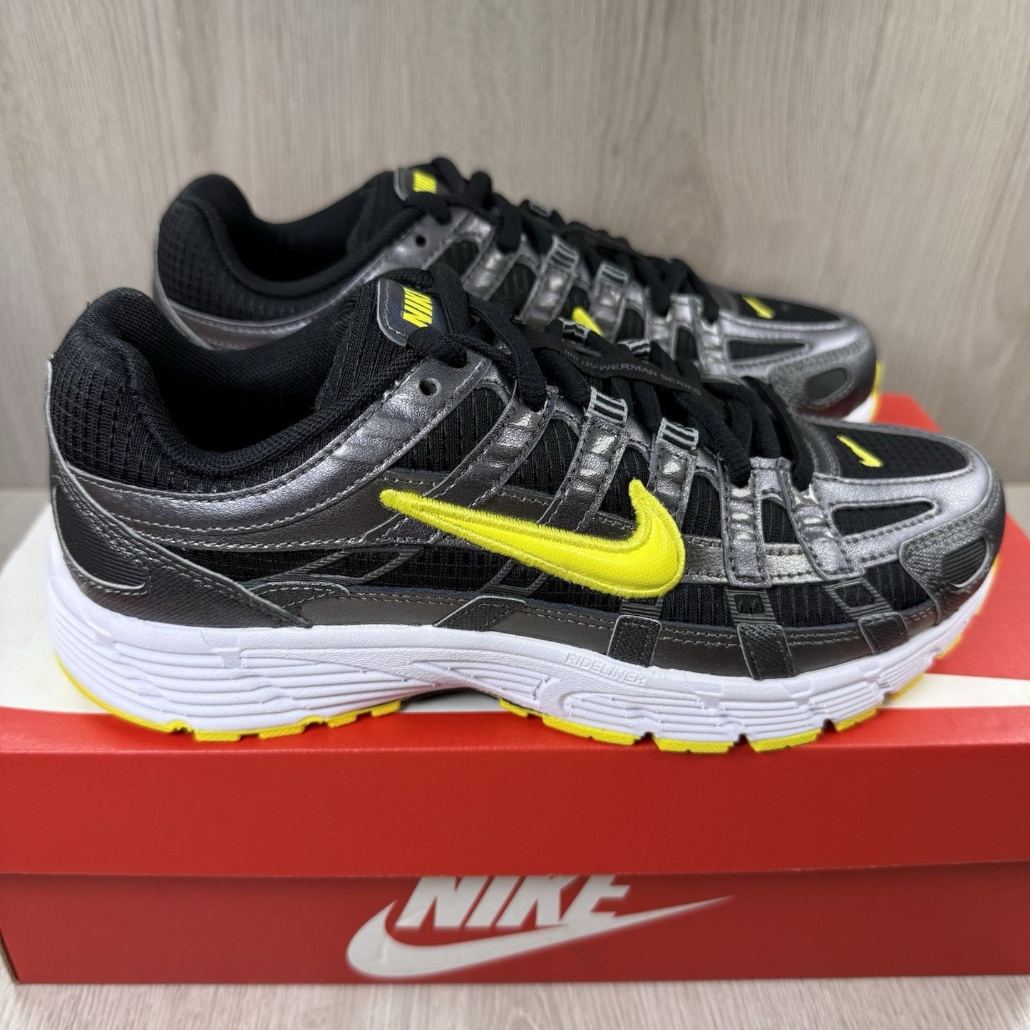 Nike P-6000 Trainers Dynamic Yellow Black Size UK4.5 US7 EU38 CN0154-001