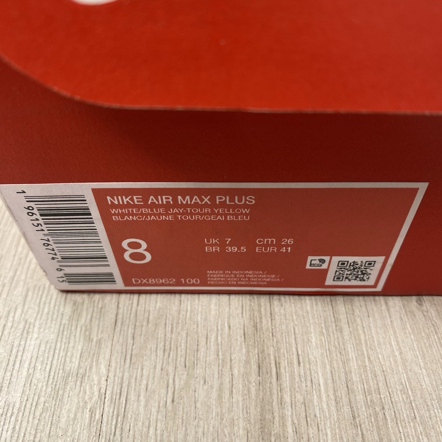 Nike TN Air Max Plus Trainers Spray Paint Blue Size UK7 US8 EU41 DX8962-100