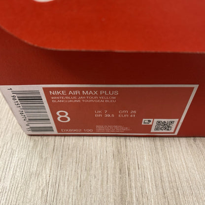 Nike TN Air Max Plus Trainers Spray Paint Blue Size UK7 US8 EU41 DX8962-100