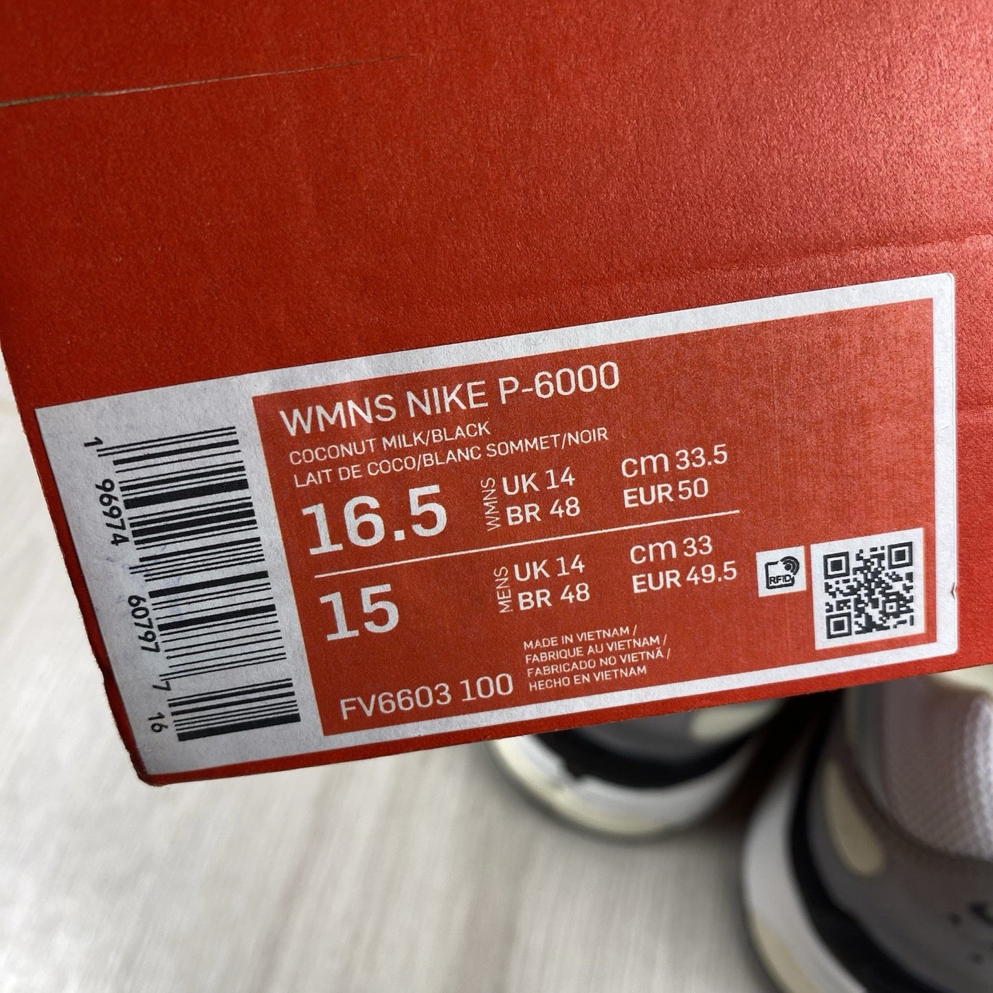 Nike P-6000 Trainers Coconut Milk White Size UK14 US16.5 EU50 FV6603-100